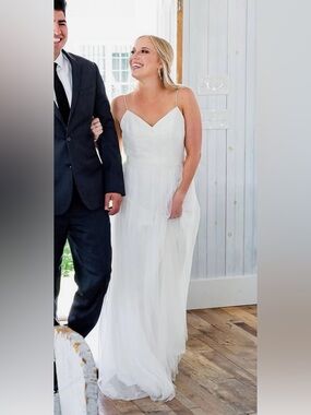 Spaghetti Strap White Maxi Dress/ Wedding Dress